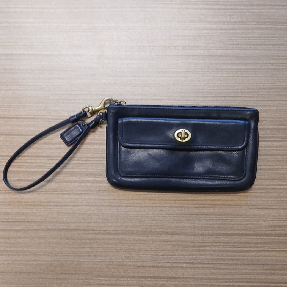 COACH Leather Wristlet Wallet
